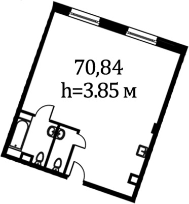 Апартаменты 70.84 м²