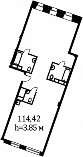 Апартаменты 114.42 м²