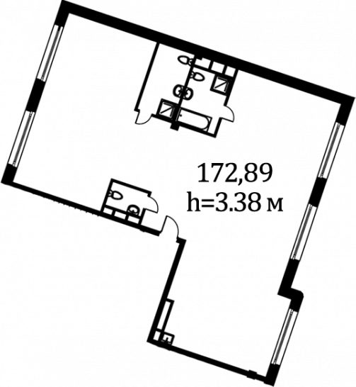Апартаменты 172.89 м²